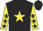 Black, yellow star, yellow sleeves, black stars