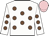 White, chocolate spots, pink cap