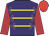 Purple, gold braid, scarlet sleeves, red cap