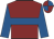 Maroon, royal blue hoop and sleeves, quartered cap