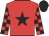 Red, black star, checked sleeves, black cap