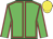 Lime green, red seams, yellow cap