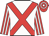 White, red cross belts, red and white striped sleeves, hooped cap