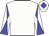 White, white sleeves, blue diabolo, white cap, blue diamond