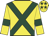 yellow, dark green cross belts, dark green armbands, dark green stars on cap