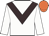 White body, brown chevron, white arms, orange cap