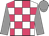 White body, rose checked, grey arms, grey cap