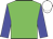 Green body, blue arms, white cap