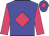 Big-blue body, rose diamond, rose arms, big-blue cap, rose diamond