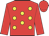 Red body, yellow spots, red arms, red cap