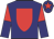 navy, red shield, red and navy halved sleeves, red star on cap