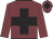 Garnet, black cross, garnet arms, garnet cap, black diamond