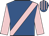 Royal Blue, Pink sash and sleeves, Striped cap