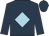 Dark blue, light blue diamond, dark blue arms, dark blue cap