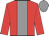 Red, Grey stripe, grey cap