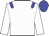 white, blue epaulettes, blue cap