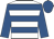 White, royal blue hoops, royal blue sleeves, cap