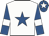 White, royal blue star, royal blue sleeves, white armlet, royal blue cap, white star