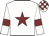 White, maroon star, maroon armlet, check cap