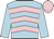 Light blue & pink chevrons, light blue sleeves, pink cap