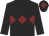 Black, maroon triple diamond, maroon diamond on cap