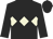 Black, beige triple diamond, black cap