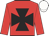 Red, black maltese cross, white cap