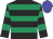 black and emerald green hoops, blue cap