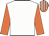 White, Orange sleeves, striped cap