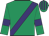 emerald green, purple sash, purple armlets, emerald green cap, purple stripes
