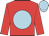 Red body, light blue disc, red arms, light blue cap