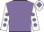 Mauve, white sleeves, mauve spots, white cap, mauve diamond