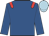 Royal blue, red epaulets, light blue cap