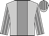 Silver, grey stripe, striped sleeves and cap