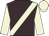 Brown, beige sash, sleeves and cap
