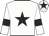 White, black star, armlets and star on cap