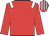 Red, white epaulettes, red sleeves, striped cap