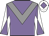 Mauve, grey chevron, white and mauve diabolo on sleeves, white cap, mauve diamond