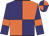 Purple and orange (quartered), purple sleeves, orange armlets