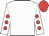 White, red spots on sleeves, red cap