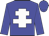 Blue body, white cross of lorraine, blue arms, blue cap