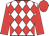 White body, red diamonds, red arms, red cap
