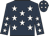 dark blue, white stars