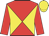 Red body, yellow diabolo, red arms, yellow cap
