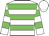 White and green hoops, White cap