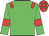 Lime Green, Red epaulettes and armlets, Red cap, Lime Green stars