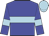 blue, light blue hoop, light blue armlets and cap