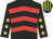 black, red chevrons, yellow stars on sleeves, black and yellow striped cap