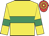 Yellow, emerald green hoop and armlets, red and yellow hooped cap