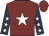 Maroon, white star, dark blue sleeves, white stars, maroon cap